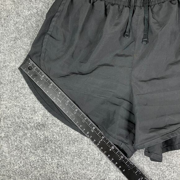 Nike Dri-Fit Shorts Womens L Black Mesh Sides Drawstring Athletic Activewear - Picture 2 of 10